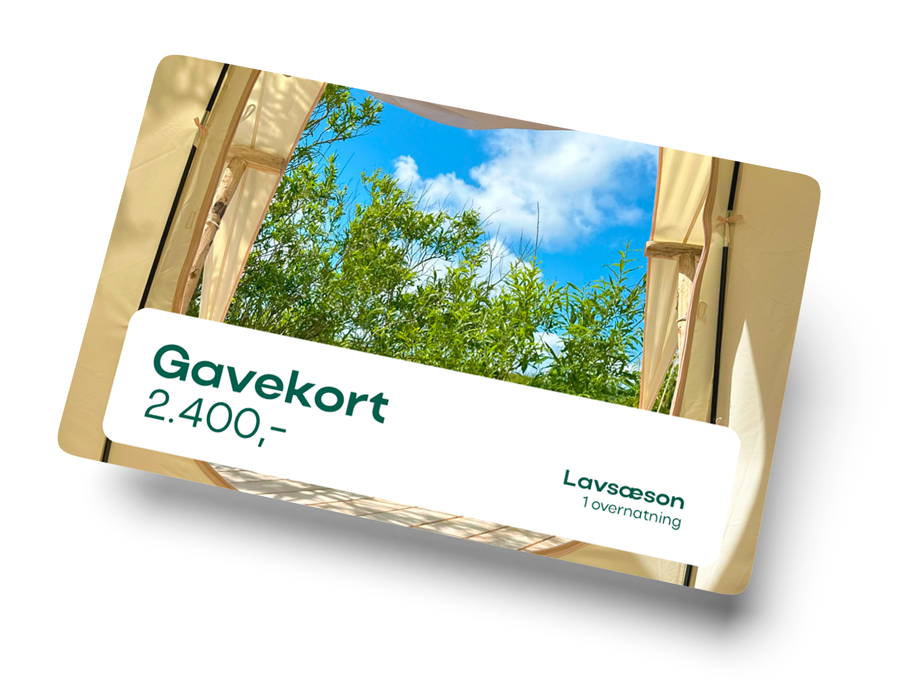 gavekort til glamping - 2400