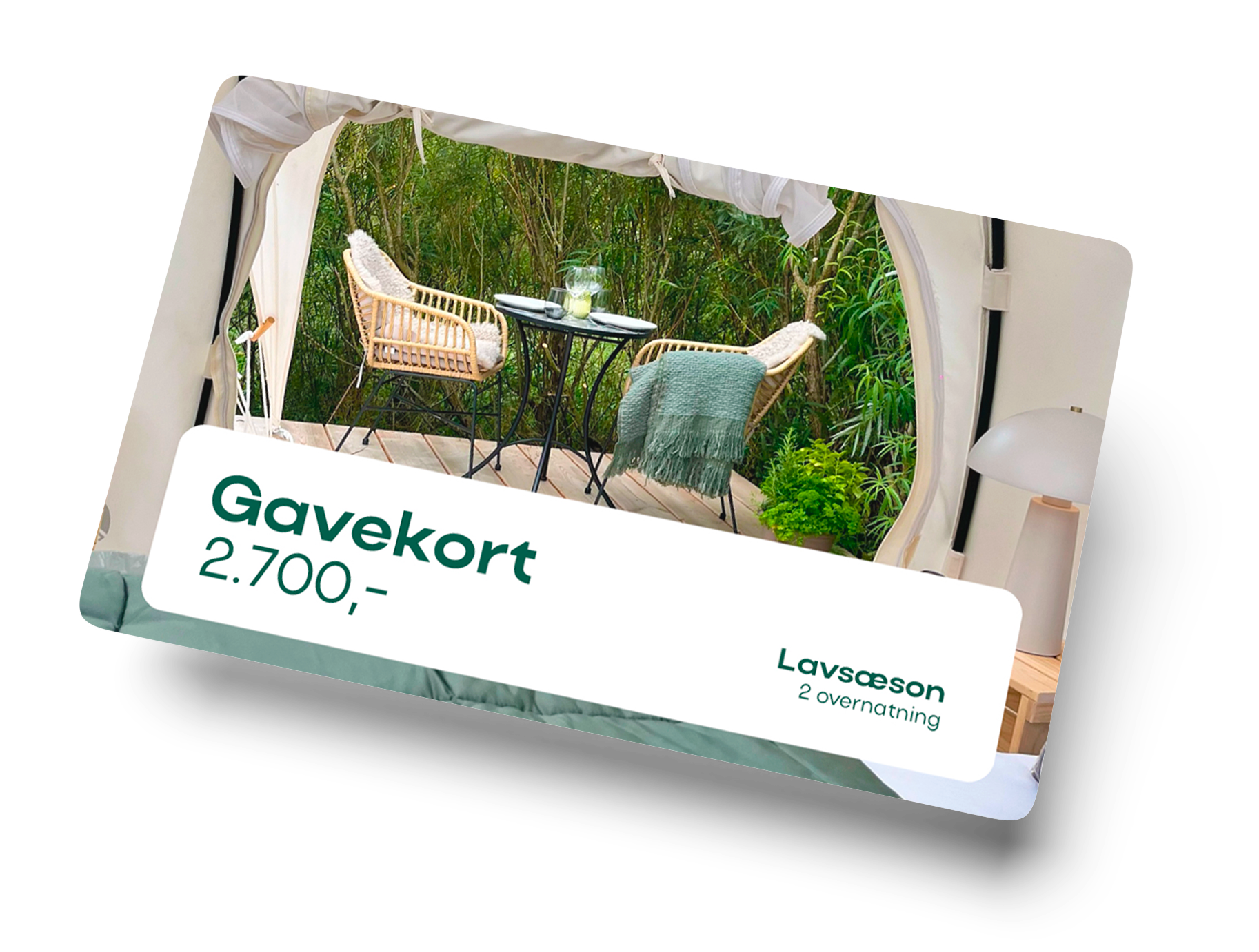 gavekort til glamping - 2700